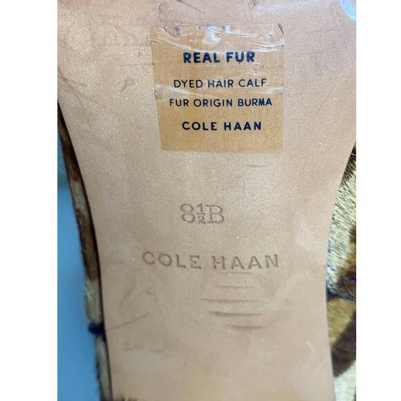 Cole Haan Fur animal print booties size 8.5B - Picture 6 of 8